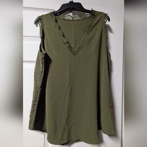 Olive Green Sleeveless Top